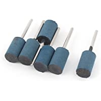 3 mm vástago 12 mm de culata azul pulido punta de goma para 6 piezas